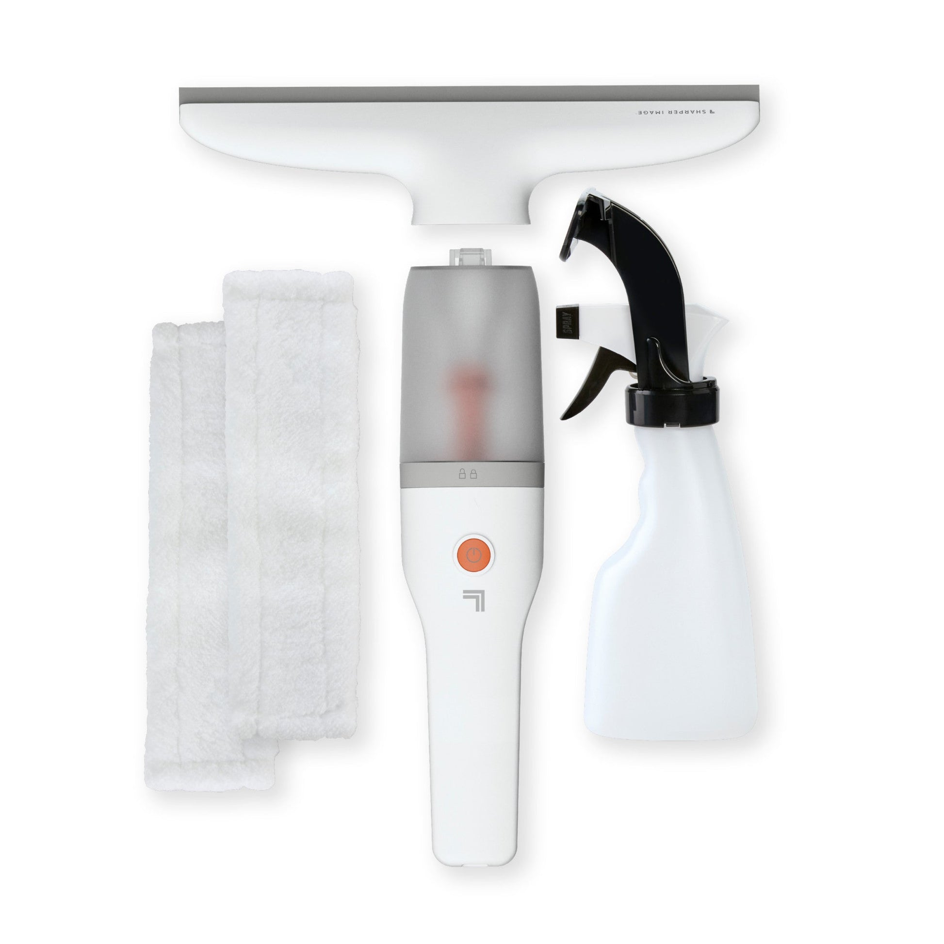 Window Vacuum - Cordless Power Washer on white background with all pieces 