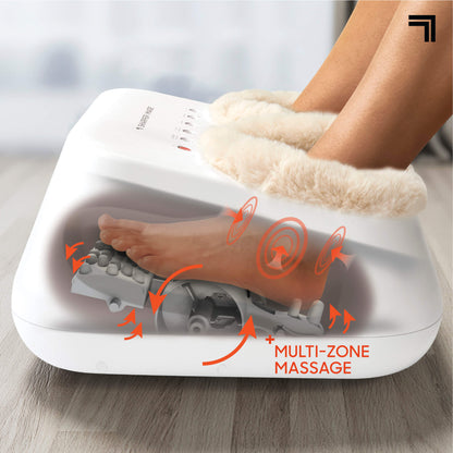 Shiatsu Relax Luxe Foot Massager inside view of feet inside showing multiple-zone massage