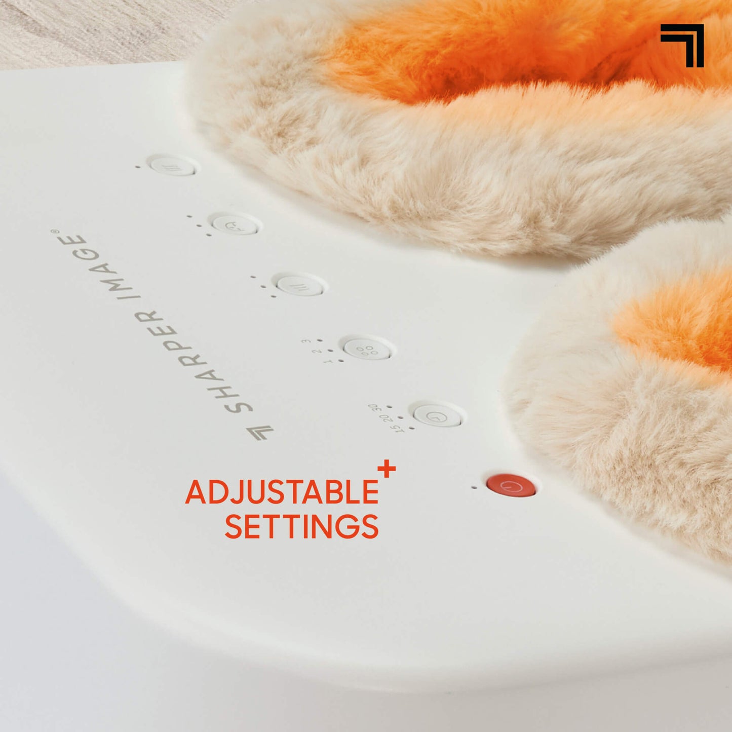 Shiatsu Relax Luxe Foot Massager showing adjustable settings